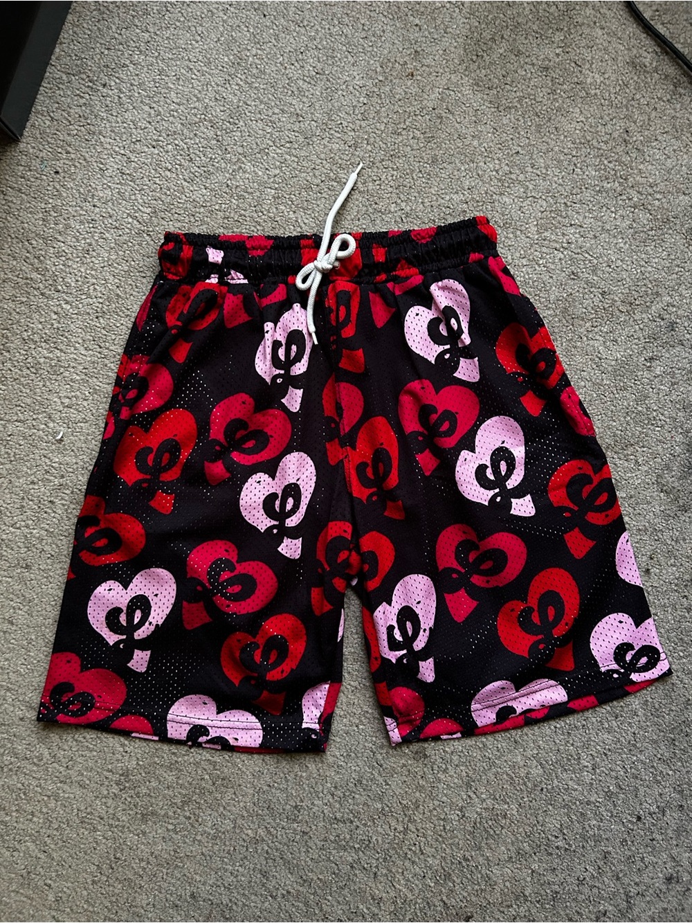 Men's Athletic Mesh Shorts - Red/Pink